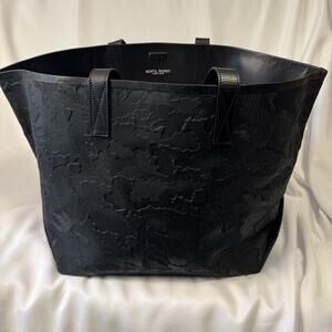 Gentil Bandit Black Cam Jumbo Tote Leather And Textile New Wonderful 24x13.5x10